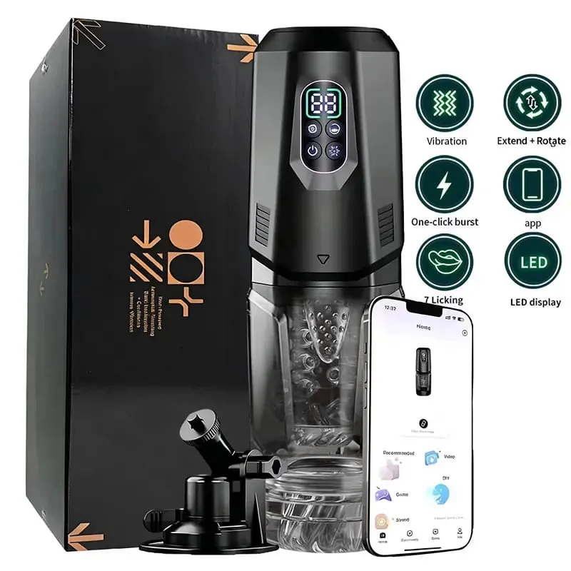 Automatic Masturbator Stroker Adult Toys with 7 Thrusting Rotating 7 Licking Vibrating Modes Hands-Free Sex Machine Pocket Pussy — image 11