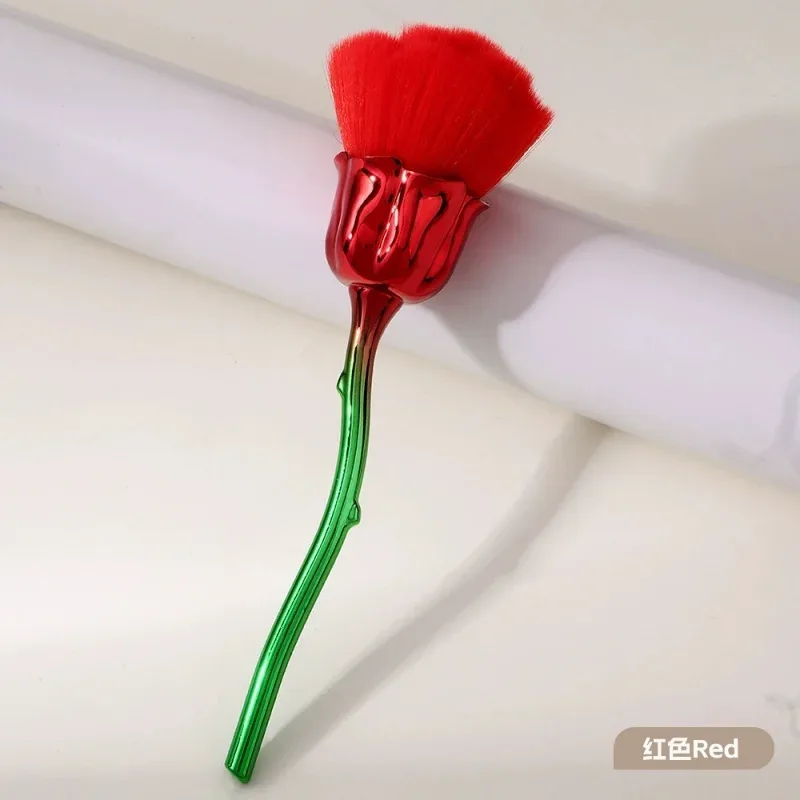 Rose Flower Shape Makeup Brush Round Makeup Loose Powder Brushes Manicure Nail Polishing Dust Removal Brush Beauty Make Up Tools — image 14