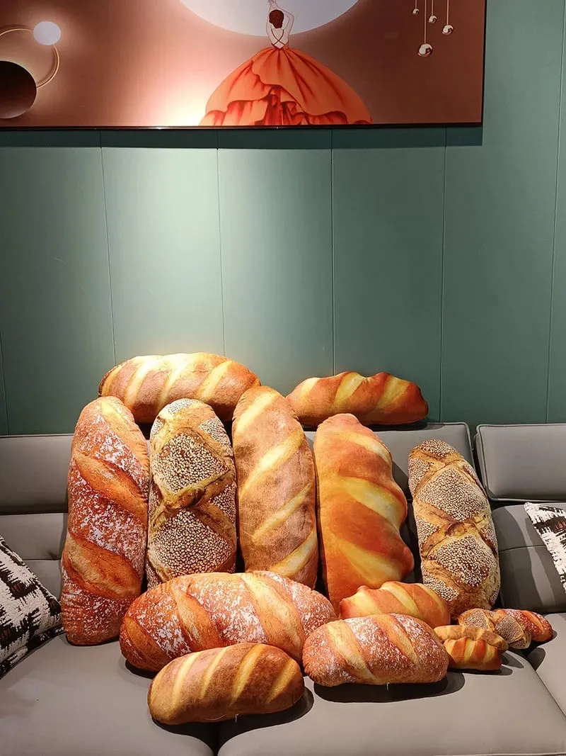 Simulasi Bantal Raksasa Kawaii Roti Besar Boneka Bantal Mewah Mainan Bantal Makanan Lucu Lembut untuk Anak-anak Hadiah Ulang Tahun Natal Anak-anak