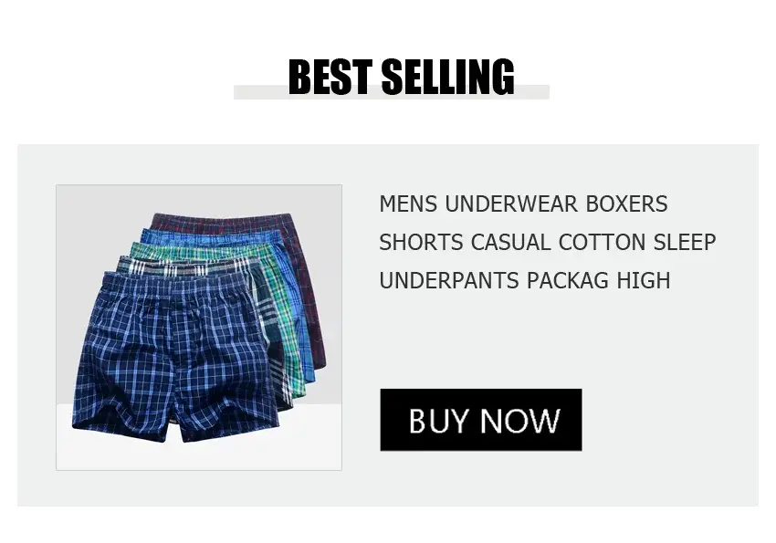 7 Pcs/Lot Men Plaid Underpants Boxers 100% Cotton Striped Shorts Underwear Sleep Bottoms Loose Comfortable Home Week Panties