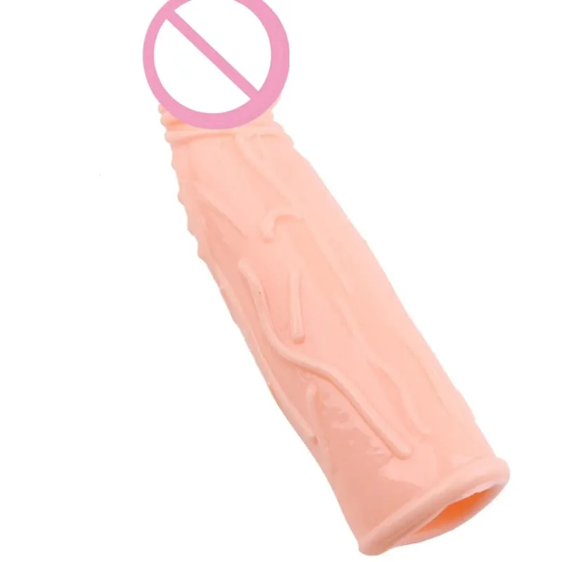 Realistico Estensione Del Pene Del Manicotto Del Rubinetto Riutilizzabile In Silicone Ingrandimento Del Pene Preservativi di Ritardo per Gli Uomini Dildo Enhancer Giocattoli Del Sesso Negozio Erotico