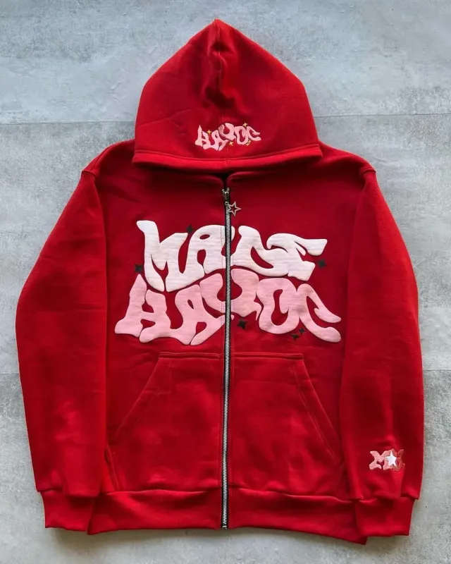 American Retro Star and Letter Printed Zipper Hoodies Women and Men Y2K Spring Autumn Section Lazy Fashion Brand Cardigan Jacket — image 3