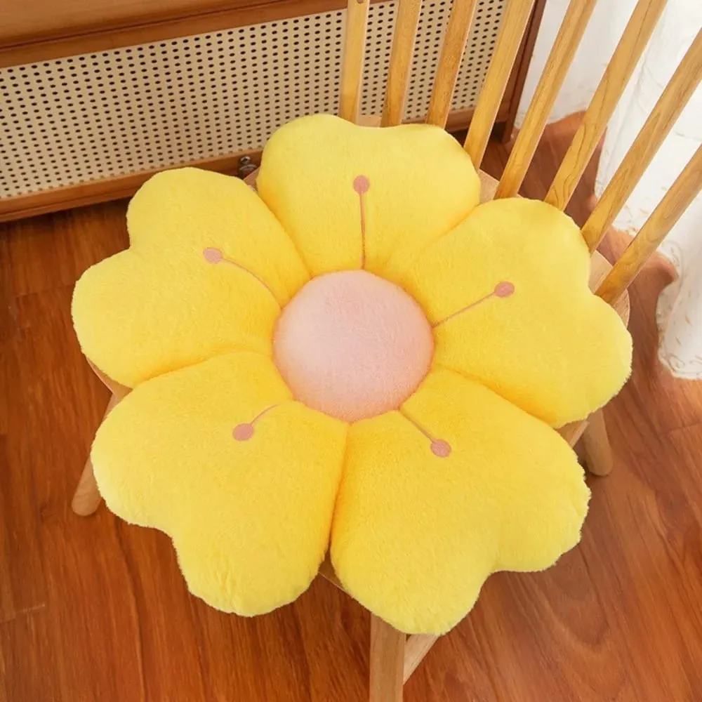 Soft Flower-Shaped Throw Pillow Comfortable Floor Cushion Sofa Decor Cushion Cute Mattress Chair Cushion Gift