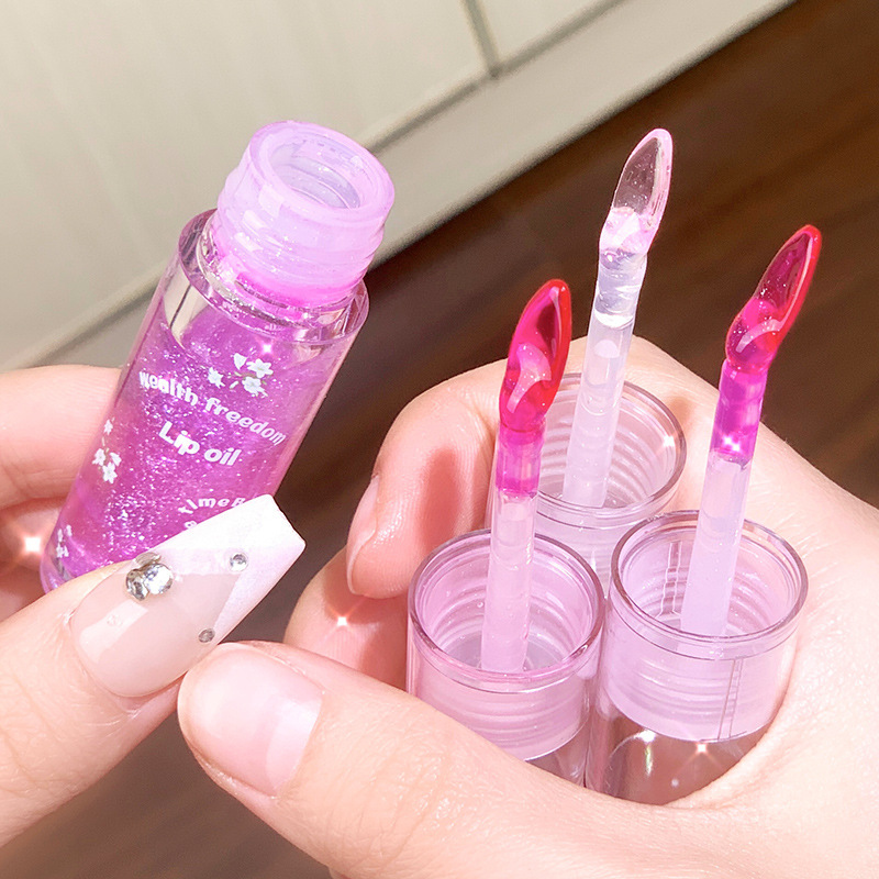 Clear Crystal Glitter Lip Gloss Temperature Discoloration Moisturizing Lip Gloss NonSticky Pearl Shiny Lip Glaze Korean Make Up — image 6