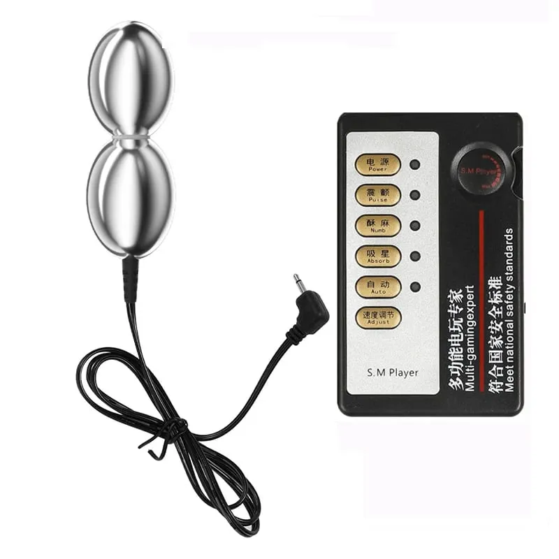 SM ไฟฟ้า Shock คู่ลูก Anal BUTT Plug Prostate Massager E-stim เพศของเล่นสำหรับชายเกย์ผู้หญิงช่องคลอดกระตุ้นตูด Dilator