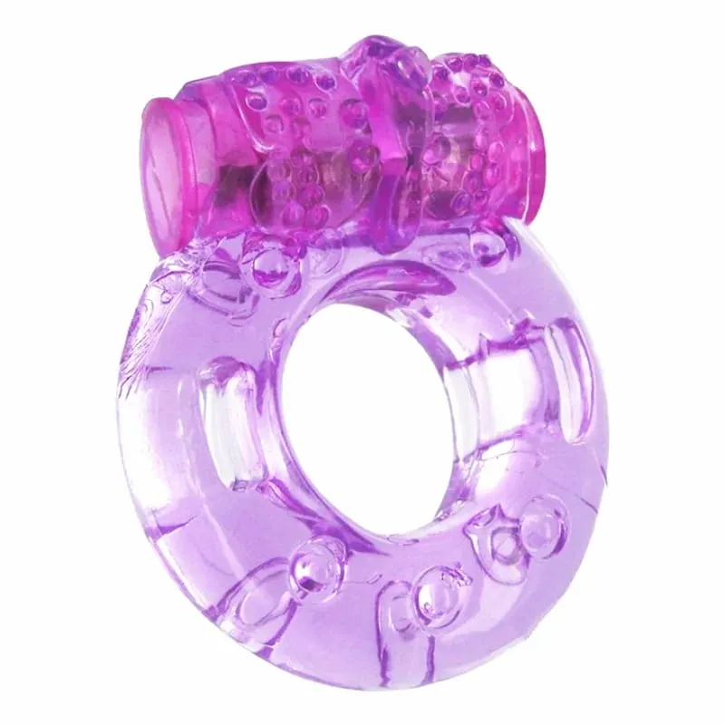 Finger Ring Vibrator Elastic Silicone Penis Vibrating Clitors Massager Cockring Toy Sex Toys Adult Products for men