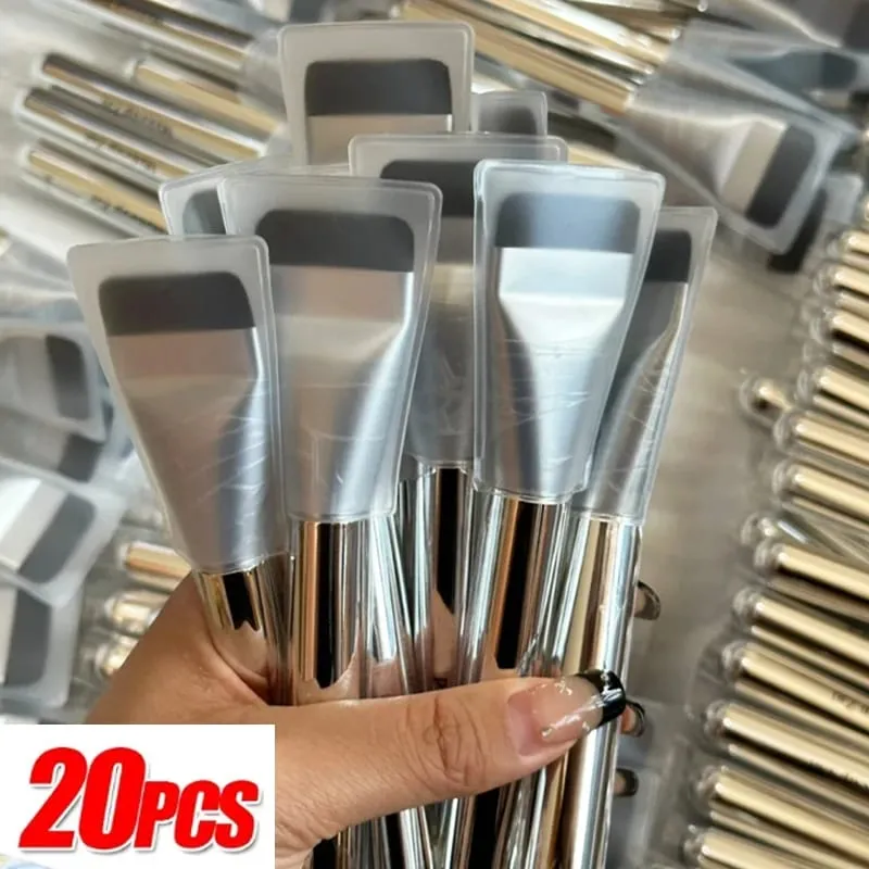 Ultra Thin Foundation Makeup Brushes 20PCS Soft Lightweight and Flat Face Contouring Shadow Brush Blending Mask Cosmetic Tools — image 1