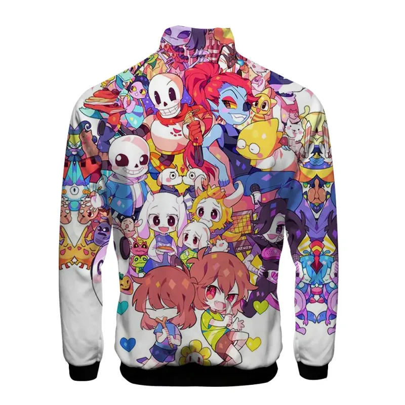 Luksusowe popularne Sans Undertale 3D Print Zipper Raglan kurtka wiatrówka chłopcy/dziewczęta wygodne kurtki ze stójką płaszcze