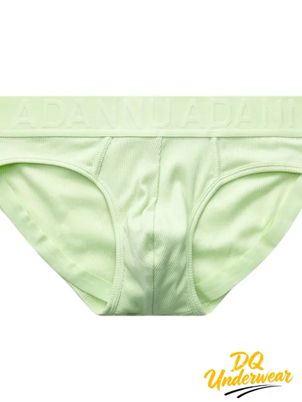 1PCS Einfarbig Gerippte Männliche Slips ADANNU Geprägte Logo Elastische Taille Stretch Komfort Täglichen Bikini Unterhose AD759