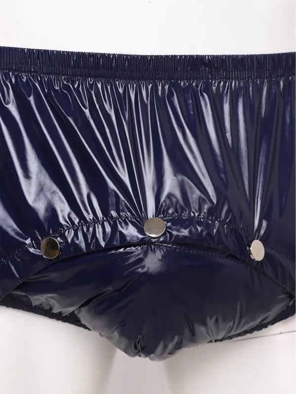 Calzoncillos impermeables para hombre con botones de presión frontal, ropa interior adaptable antifugas, pantalones cortos para personas mayores con necesidades especiales