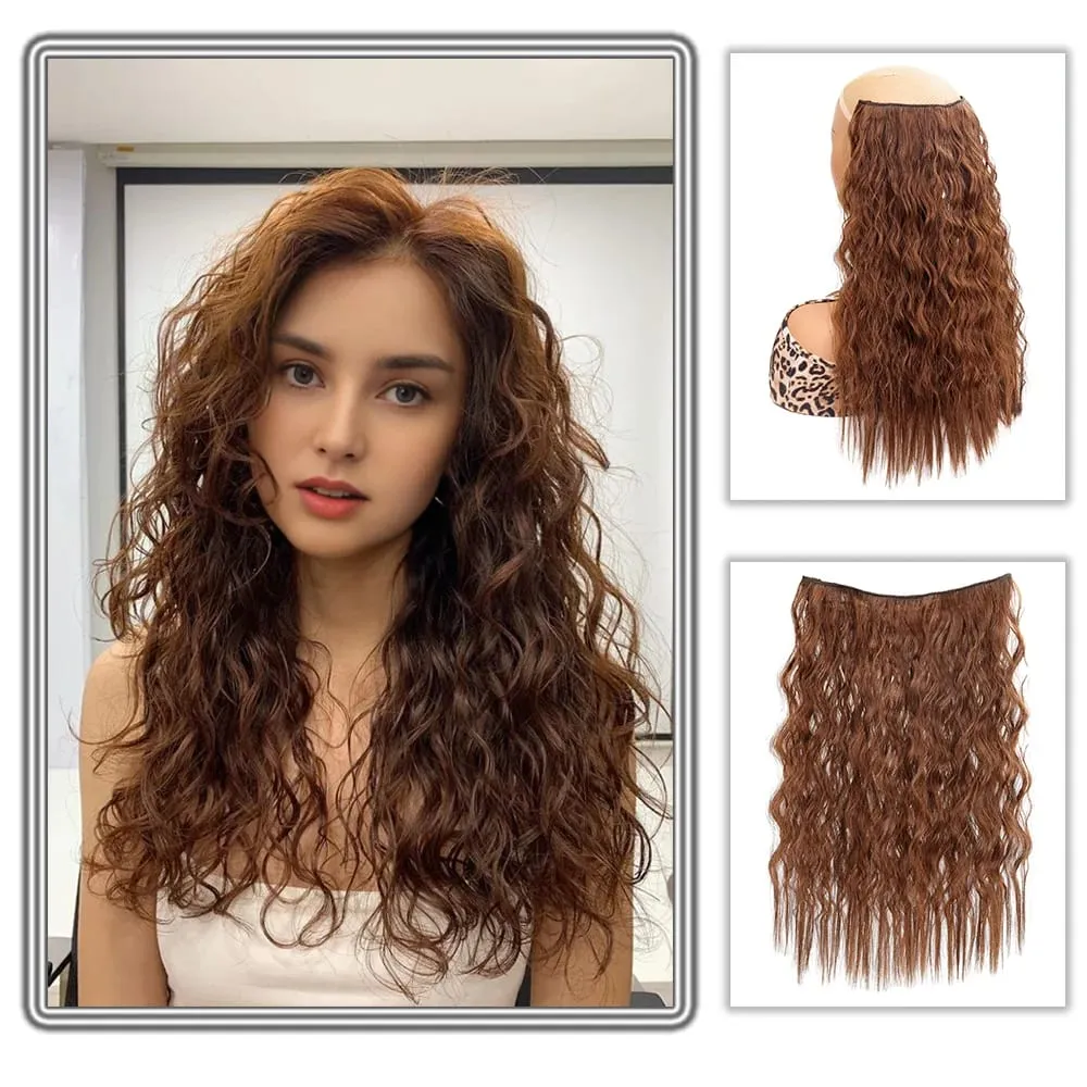 Synthetic corn beard curly hair extensions in three sizes wig head covers full top hair covers replacement for women's wigs