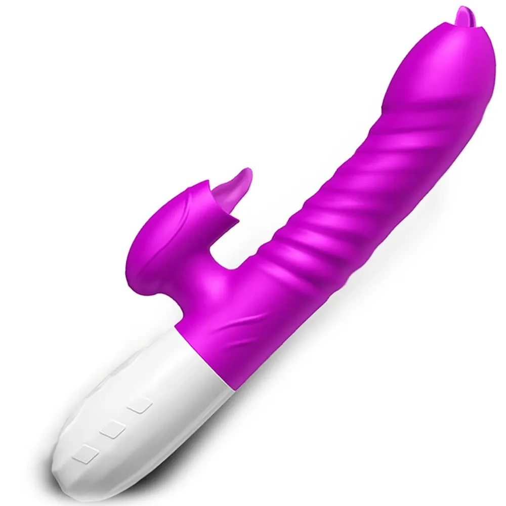 Rabbit Thrusting Vibrator for Women Heating G-Spot Vagina Vibrator Clit Stimulator Female Masturbator Adult Sex Toy for Women