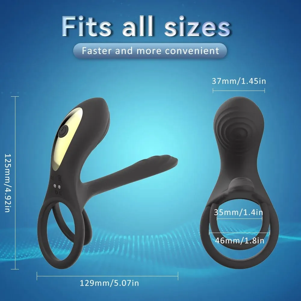 Vibrating Penis Ring Delayed Ejaculation Penis Massager Cock Ring Vibrator Adults Sex Toys for Couple Penis Enlargement Erection