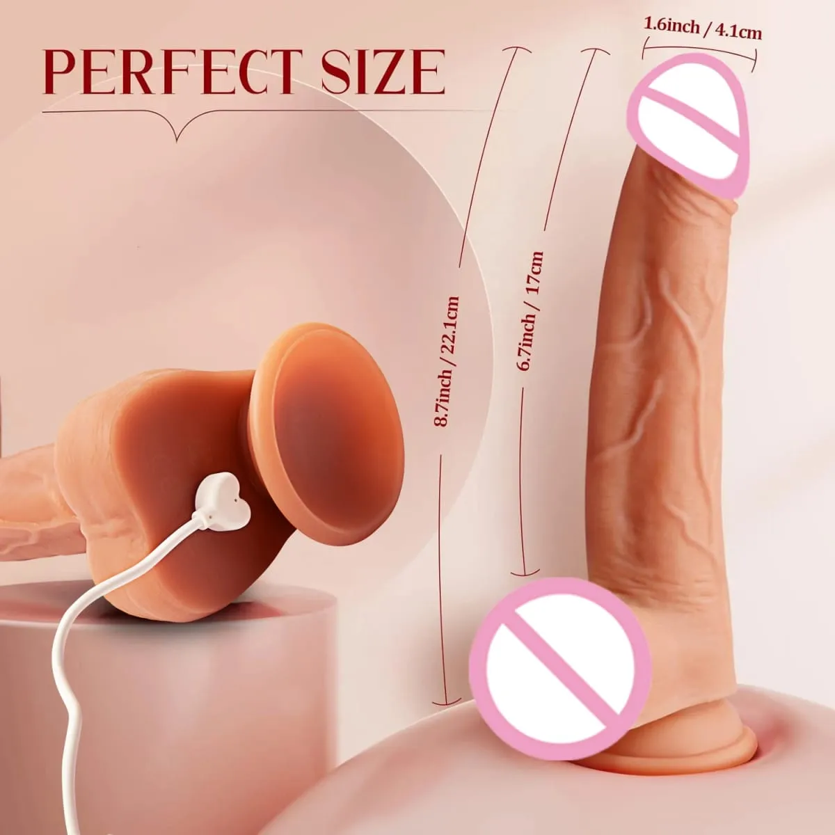 Huge Realistic Silicone Remote Control Dildo Thrusting Vibrating Female Sex Toys Penetration G Spot Clit Vagina Orgasm Massager