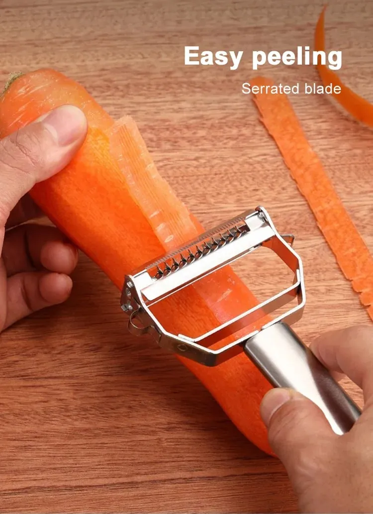 2/4 In 1 Rotary Peeler Multiple-Function Vegetable Fruit Potato Peeler Stainless Steel Peeler Home Kitchen Article Durable