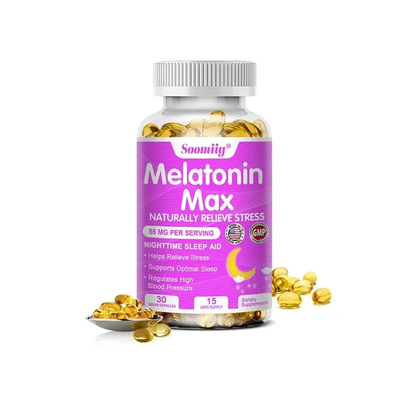 Melatonin - Dietary Supplement To Improve Nighttime Sleep Quality and Improve Insomnia Reduce Waking Time Boost Immunity
