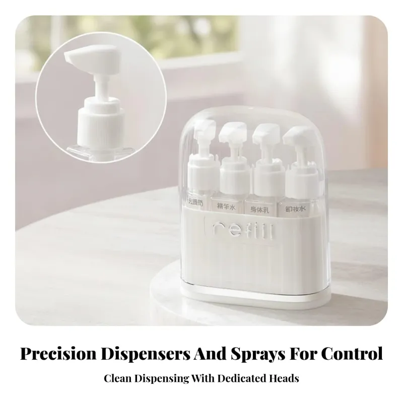 Travel Bottle Organizer Compact Organizer with Pump Bottles for Travelers Business Trips Gym