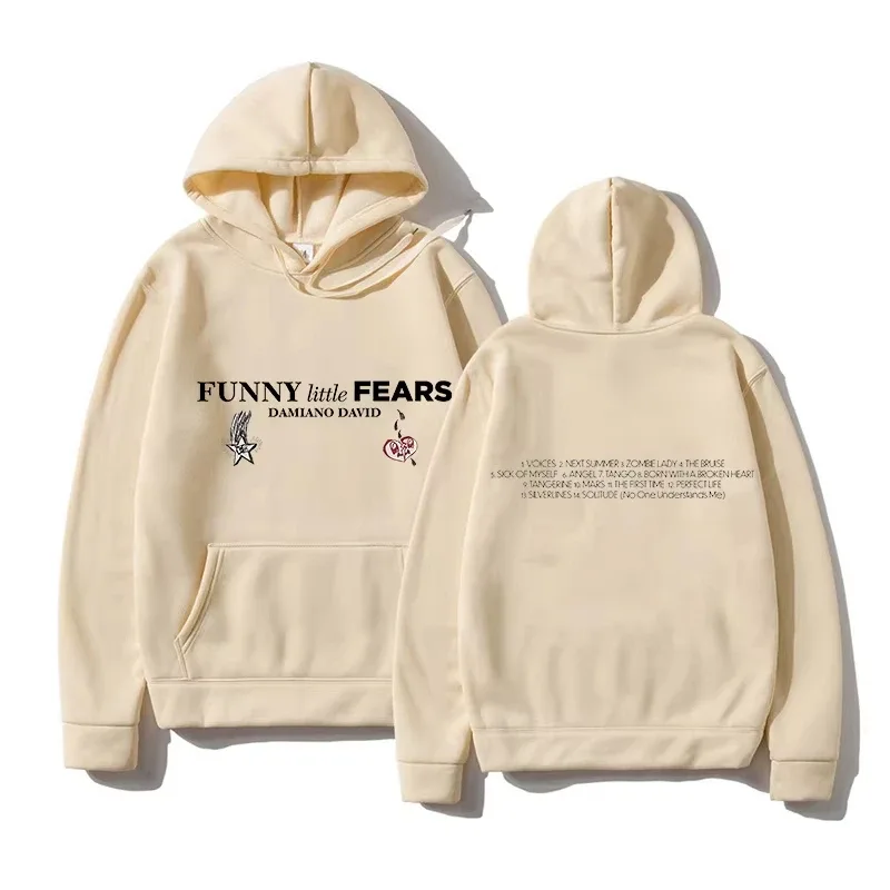Little Fears Hoodies Men's Clothing Fashion Women Harajuku Aesthetic Graphic Hoodies High Street Sweatshirts