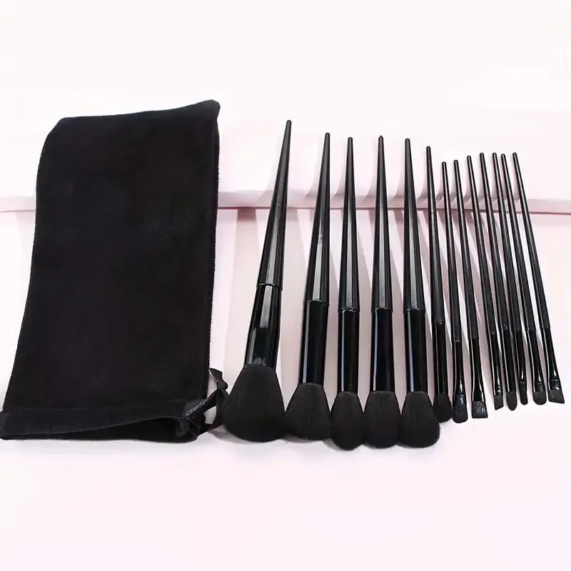 13PCS Black Makeup Brushes Set Powder Foundation Blush Kabuki Blending Makeup Beauty Tools Brochas Maquillaje for Cosmetics
