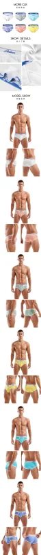 1PCS New Men's Underwear Mid Waist Thread Cotton Comfortable Breathable Solid Color Youth Underwear Men's Triangle Pants LA674