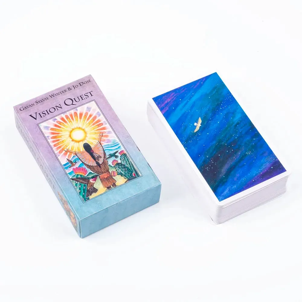 Hot Sales Vision Quest Tarot 78-kort dæk 10,3*6 cm Fate Divination Tarot-kort FortuneTelling-kortspil Festbrætspil — image 3