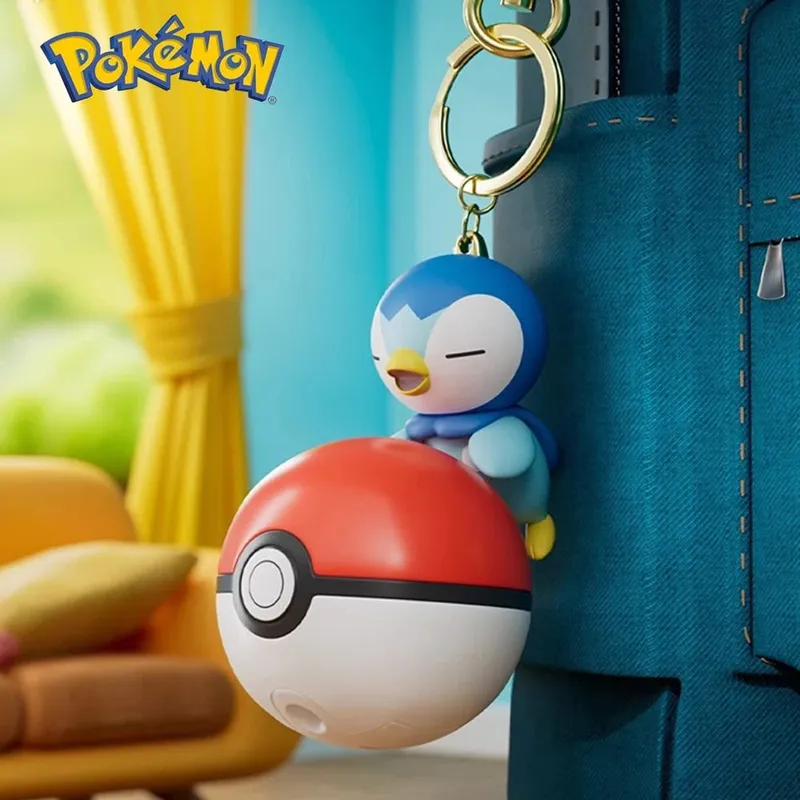 Pokemon mignon brillant série charme PokeBall porte-clés modèle poupée Pikachu Tiplup Bulbasaur figurine d'action dessin animé sac accessoire cadeau