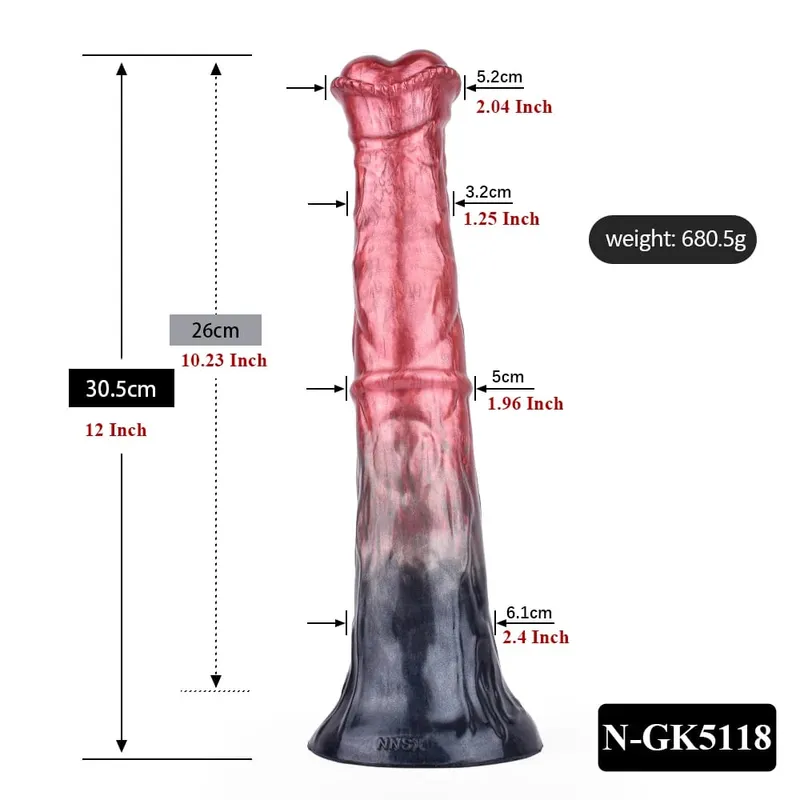 Silikonový koňský dildo anální kolík s velkým uzlem Vaginální stimulátor bodu G s přísavkou Sexuální hračka pro dospělé pro ženy Muži