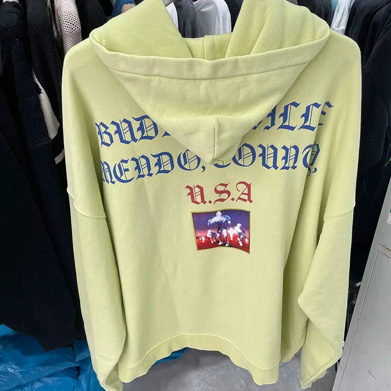 Nouveau surdimensionné PALY sweat à capuche pour homme femme lavé noir endommagé meilleure qualité décontracté Vintage Cardigan Zip sweats