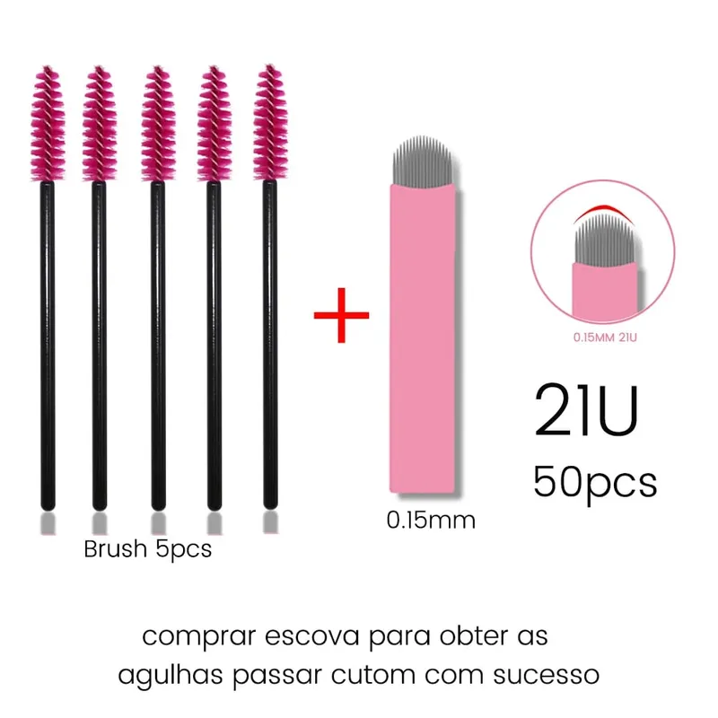 Disposable Eyelash Brushes Kits Microblading Needles Dia 0.15MM Micro Tebori Blades Tattoo Eyebrow Supplies Makeup Applicators