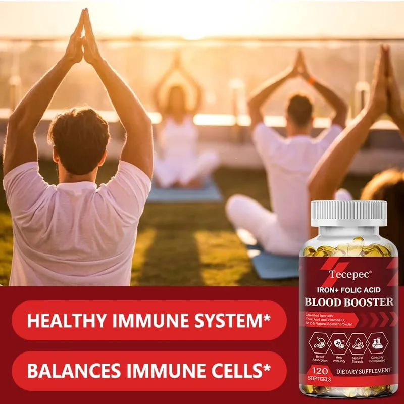 Iron + Folic Acid Supplement with Vitamin C B12 & Zinc Blood Strengthener Circulation Support Immune Support — image 6