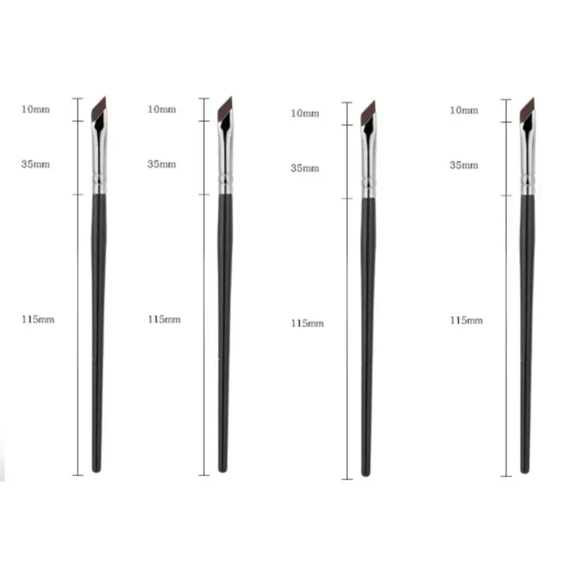 1-16pcs อัพเกรดใบมีดแปรงอายไลเนอร์ Ultra Thin Fine มุมแบน Eyebrow แปรง Brow Place แปรงแต่งหน้าที่แม่นยำรายละเอียดแปรง