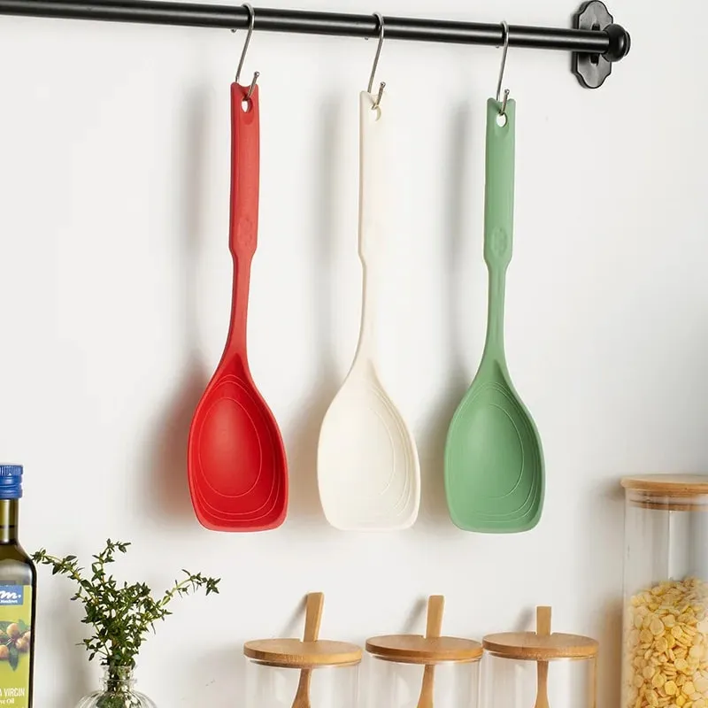 Multi-functional silicone spatula and spoon household non-stick pan special stir-frying spatula kitchen cooking spoon