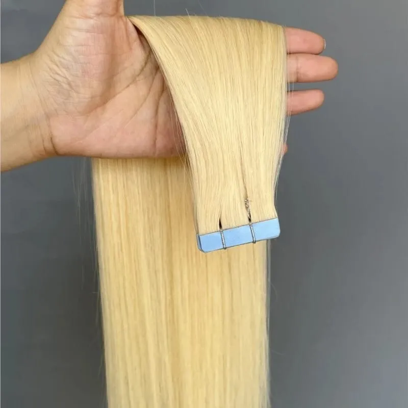 Remy Tape in Hair Extension Real Human Hair Ombre Brown Blonde Black Thick &Silky 20/40/60pcs No Frizzy No Tangle Salon Quality