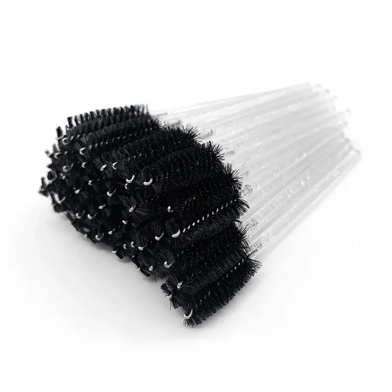 Spazzole per ciglia usa e getta Manico in cristallo di diamante Pennello per ciglia Sopracciglio Bacchette per mascara Forniture per estensione ciglia Strumenti per il trucco