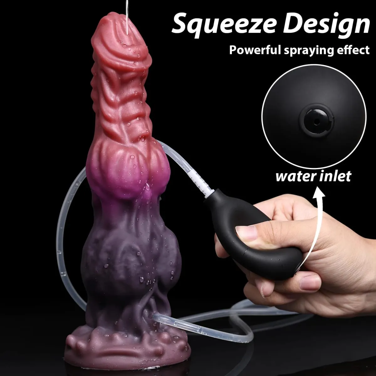 Ejaculation Anal Plug Dog Wolf Dildo Inflatable Big Knot Monster Dildos Penis Squirting Strong Sucker Dick Sex Toy for Women Men