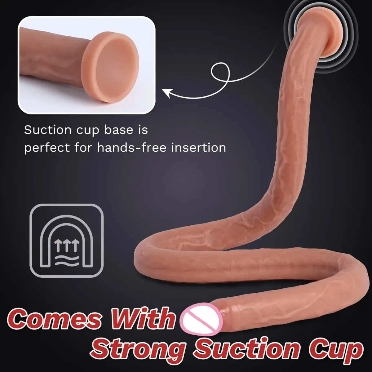 Extra Long Realistic Dildos G Spot Stimulation Deep Touch Penis Vagina Anal Dildo Dick Adult Sex Toys for Women Men Butt Plug