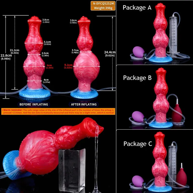 Kembung Memancut Kuda Dildo Palam Dubur Silikon Memancut Zakar dengan Simpul G Spot Dubur Jurulatih Mainan Seks Gay Lelaki Wanita