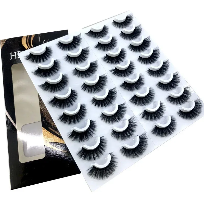 16 Pairs 3D Mink Hair False Eyelashes Natural/Thick Long Eye Lashes Wispy Makeup Beauty Extension Tools