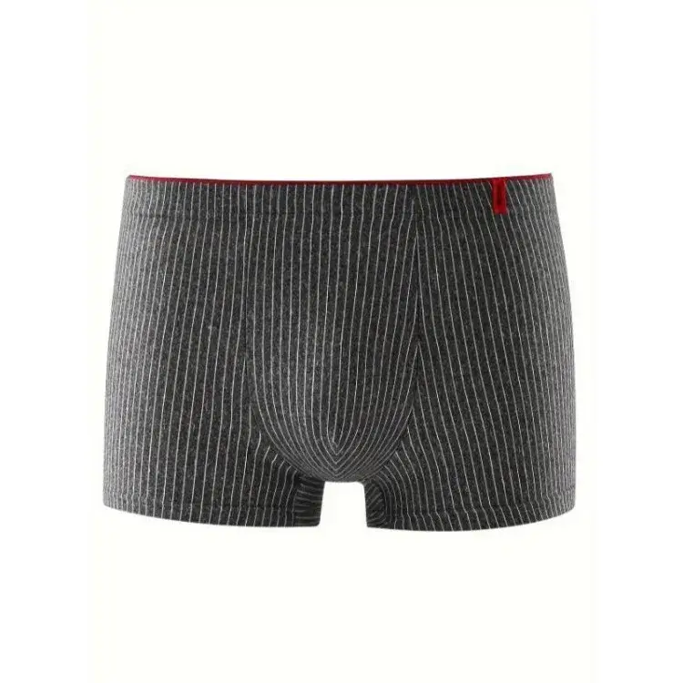 Boxer da uomo intimo morbido, traspirante e confortevole slip a righe personalità alla moda casual boxer larghi mutandine alla moda