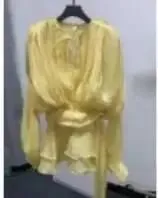 Kadınlar için Bej Üst Katı Bluz Mini Elbiseler V Yaka Uzun Kollu Eklenmiş Dantel Up Tatlı Stil Elbise Kadın Giyim Moda P7WI