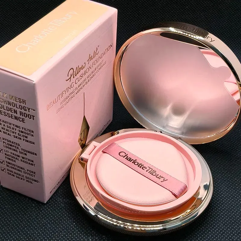 Charlotte Micro Light Powder Air Cushion Small Gold Plate Setting Powder 2 Color Powder Blusher Essence Oil Tilbury Cosmetics — image 21