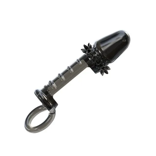 Mannelijke Penis Sleeve Dual Cock Ringen Vertraging Ejaculatie Nozzle Penis Ringen Uitbreiding Herbruikbare Cockring Speeltjes voor Mannen Volwassenen