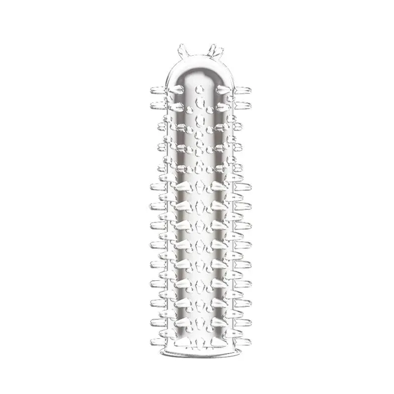 Adult Penis Sleeve Reusable Condoms Sex Toys for Men Delay Ejaculation G Spot Stimulation Safer Contraception Cock Ring Extender — image 8