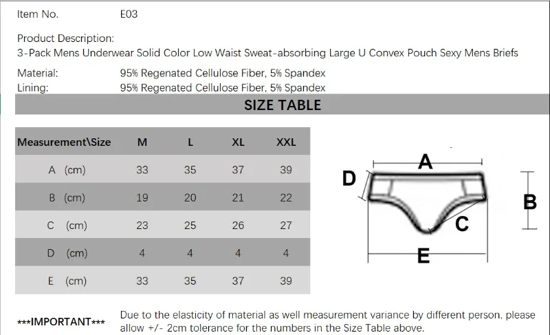 Mens Underwear Solid Color Low Waist Sweat-absorbing Large U Convex Pouch Sexy Mens Briefs — image 8