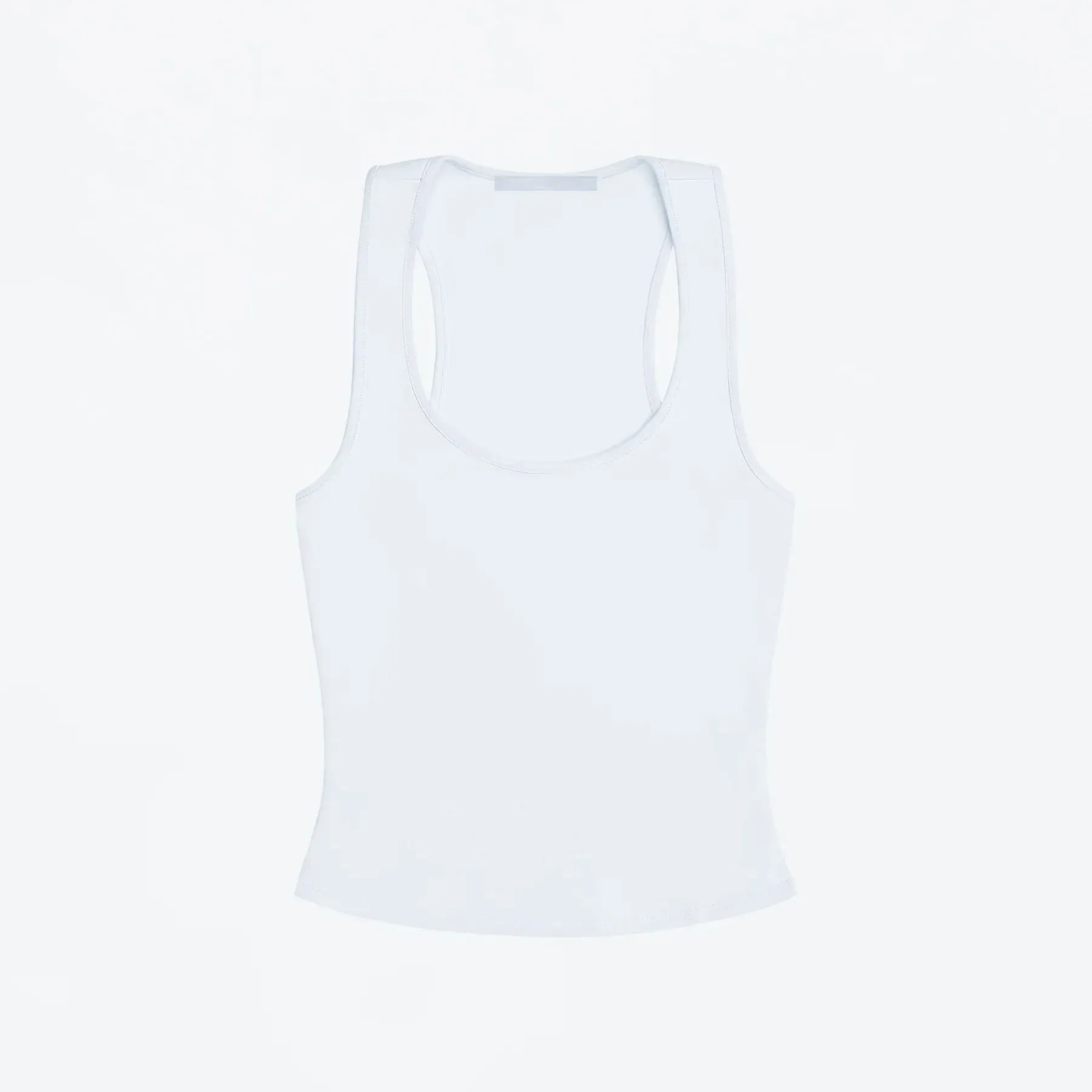 Tank Top with Wide Shoulder Straps for All Seasons Racerback Sports Vest Everyday Sports Innerwear High-Elastic Solid Color Slim-Fit Top Multi-Color Basic Casual Tank Top