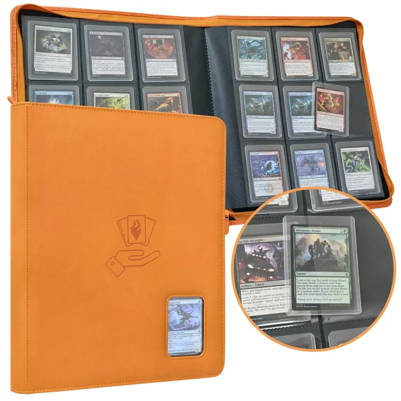 Toploader Binder Holds 360 Top Loader 9 Pocket Top Loader Binder for 3' X 4' Rigid Cards Toploader Card Binder