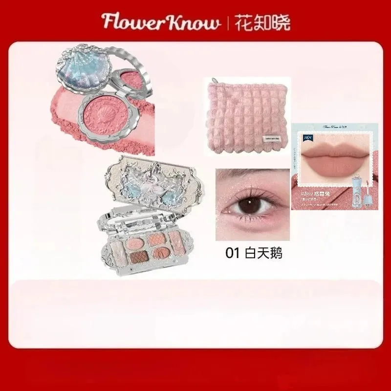 Flower Knows Makeup Set Gift Box Butterfly Cloud Shoulder Cosmetics Lipstick Lip Blush Eyeshadow Makeup Bag — image 20