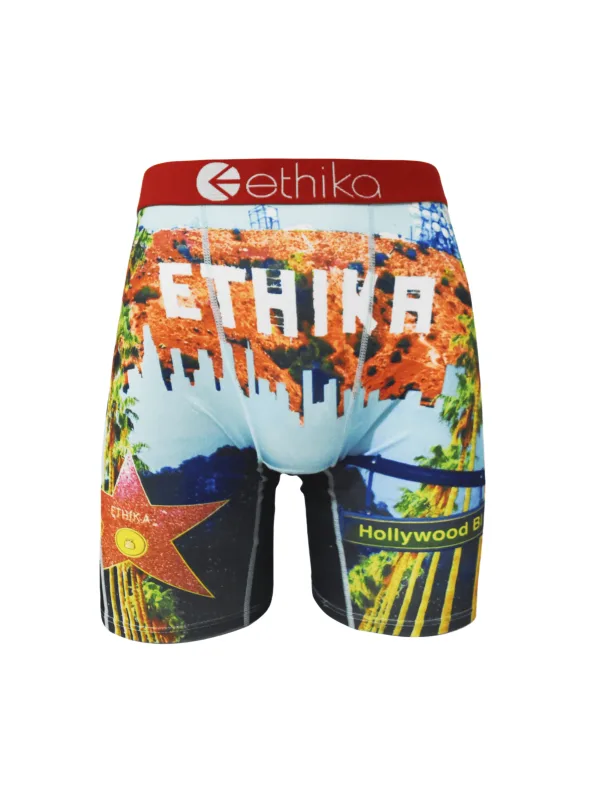 Celana Boxer Pria Lembut 1 Buah Pakaian Dalam Sehari-hari Nyaman Bernapas Peregangan Fit Poliester S-XXXL Ringan