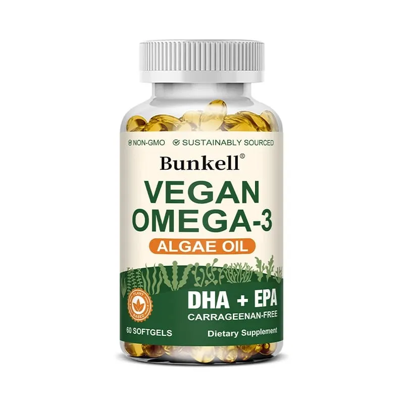 1000mg Algae Oil Supplement Supports Brain Cardiovascular and Vision Health Anti-inflammatory and Antioxidant