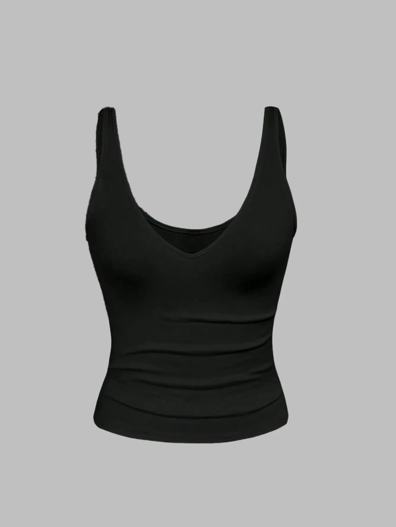 Spring/Summer/Autumn New Season Versatile Trendy Deep V-Neck Backless Tank Top Two-Piece Set